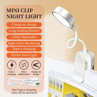 [USB Rechargeable Reading Lamp] USB Rechargeable Reading Lamp, Adjustable Brightness 360° Flexible Book Light for Night Reading, Bedside, Tablet, Study and Work - Buy online at  Vibe In Cart.