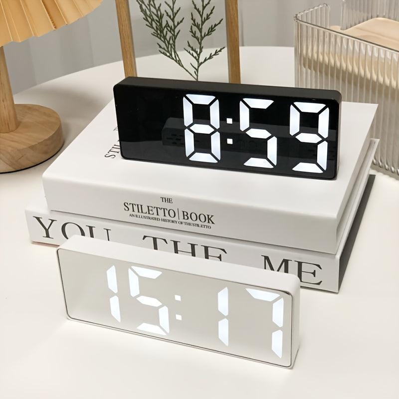 1pc Creative Mirror Digital Alarm Clock | LED Display, Temperature Time Date, USB Plug In, Silent, Portable, Ideal for Home Office Decoration, Perfect Gift for Christmas And Valentine'S Day - Buy online at  Vibe In Cart.