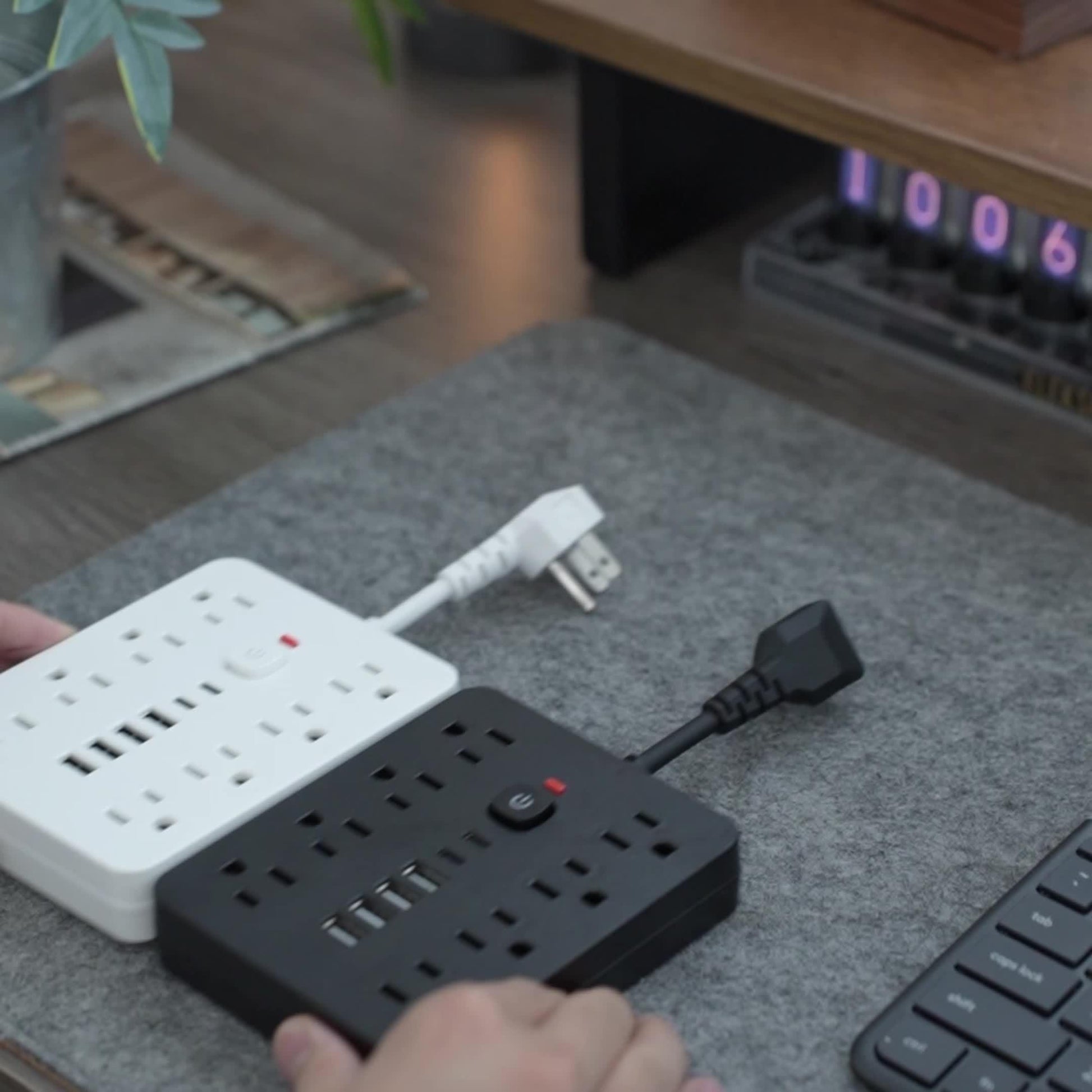 1pc Heavy-Duty Power Strip with 8 AC Outlets (Including Dual USB-Powered sockets), 4 USB-A + 2 USB-C Ports, Individual ON/Off Switches, Overload Protection & Compact Extension Cord - for Home, Office, Gaming, Travel - North A - Buy online at  Vibe In Cart.