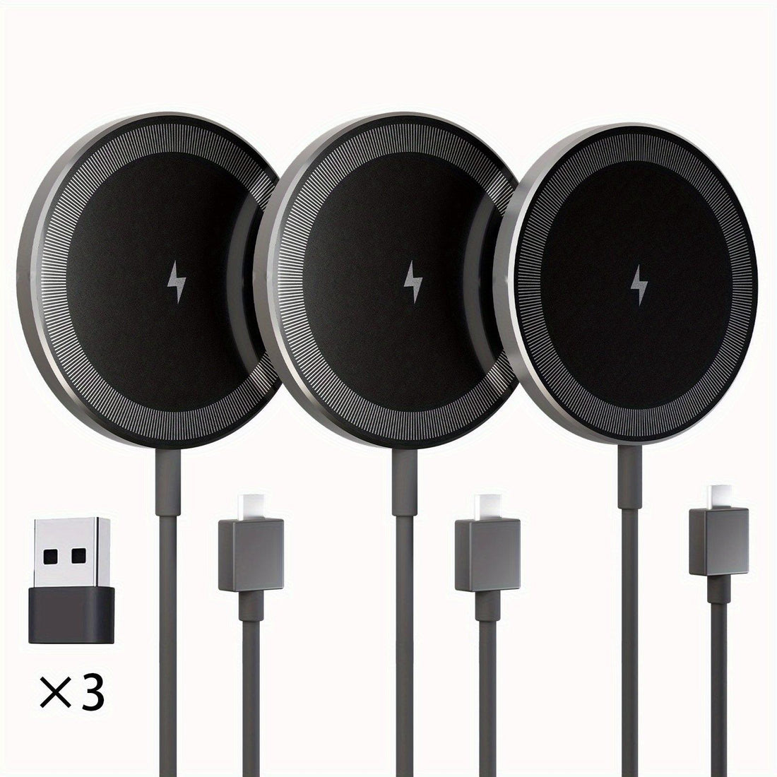 15W Max Fast Charging Magnetic Wireless Charger, Portable Travel Charging Pad With USB-C, Compatible For IPhone 17/17 Air/16/15/14/13/12/11/X/Pro Max/Pro/Plus, For Airpods 4 3 2 Pro Series And Multiple Devices - Buy online at  Vibe In Cart.