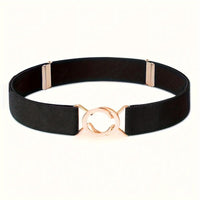 [Elastic Waist Belt] Women's 8-Shaped Elastic Belt, Stylish Black Elastic Waist Belt for Ladies, Adjustable Elastic Buckle for The Waist, Suitable for Jeans And Dresses, a Great Gift Option - Buy online at  Vibe In Cart.