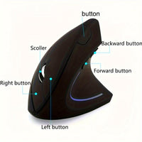 [Wireless Vertical Mouse] 2.4GHz Wireless Vertical Mouse - New Style Right Hand Fifth Generation Optical Mice - 6 Buttons for Laptop PC Computer Desktop - Buy online at  Vibe In Cart.