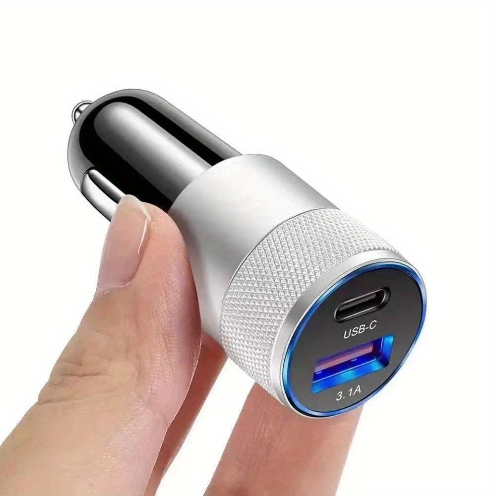 USB Car Charger PD Fast Charging Car Phone Charger with LED Ambient Light Compatible with for iphone, Android, Xiaomi, etc - Buy online at  Vibe In Cart.