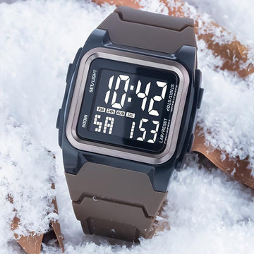 Stylish Square Large Screen Sports Electronic Watch, Night Light Wrist Watch, Suitable For Boys And Girls, Birthday Gift - Buy online at  Vibe In Cart.