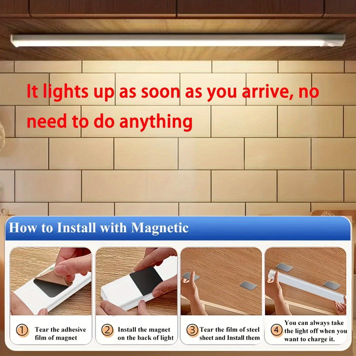 LED Motion-Activated Light with Three Temperature Settings, Infinitely Adjustable Brightness, Rechargeable Via USB, 360° Panoramic Detection, Ideal for Wardrobes, Bedrooms, Staircases, And Music Rooms As a Night Light. - Buy online at  Vibe In Cart.