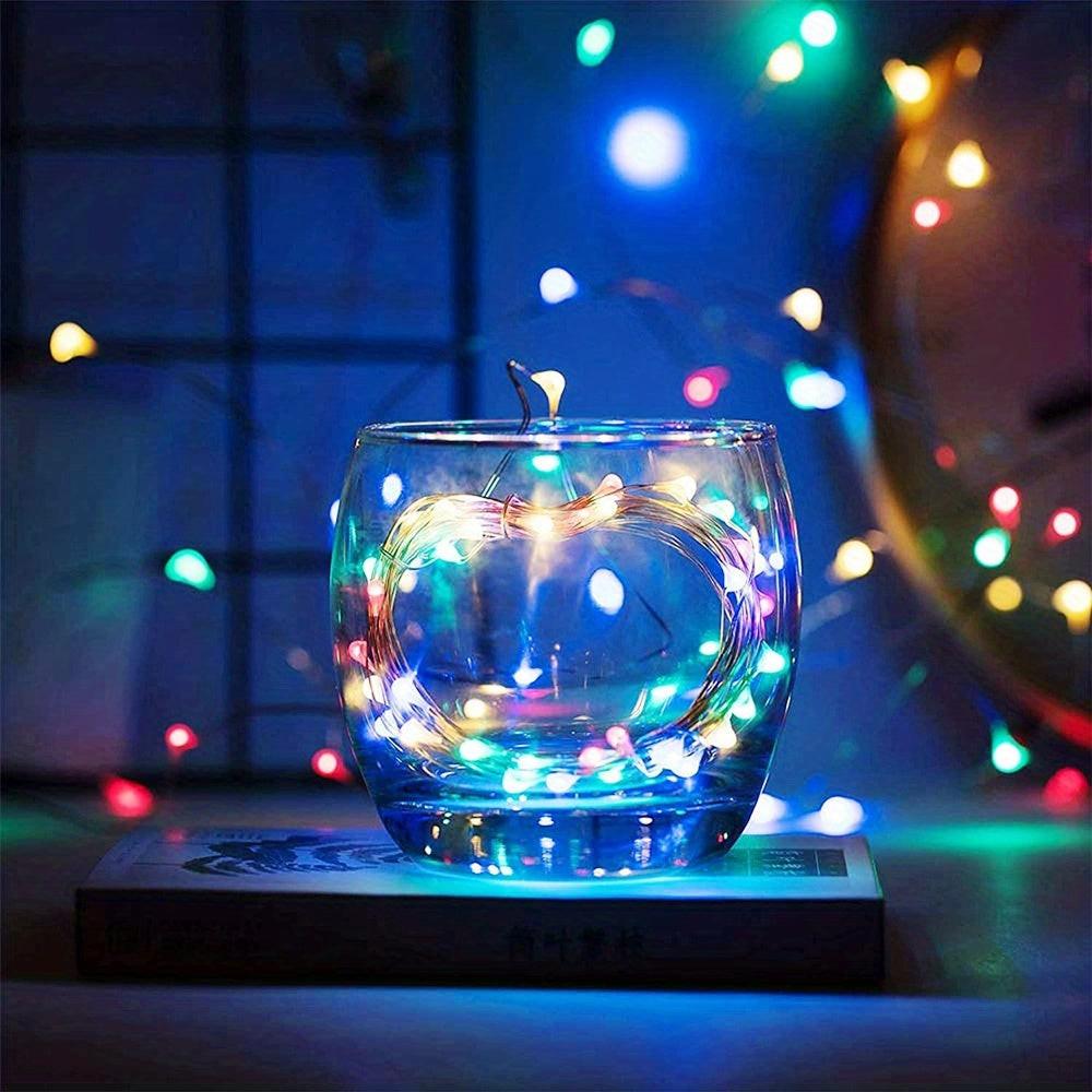 [USB Fairy String Lights] 1pc 20/50/100 LED USB Fairy Lights | Copper Wire String Lights, Warm White Multicolor White | Home, Bedroom, Wedding, Christmas, Holiday, Halloween Decorations - Buy online at  Vibe In Cart.