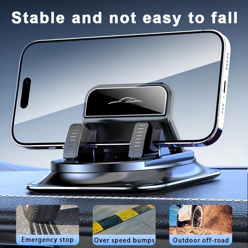 360° Rotatable Car Phone Holder, ABS Material with Silicone Non-Slip Pad, Suitable for Dashboard, Ideal for Cars, Office and Home Use - Buy online at  Vibe In Cart.