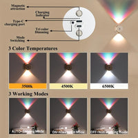 1pc Motion Sensor Light with USB Charging, Two-Way Switch, Adjustable Brightness & Color, Battery-Powered (), Freestanding Wall-Mounted Design for Entryway - Buy online at  Vibe In Cart.