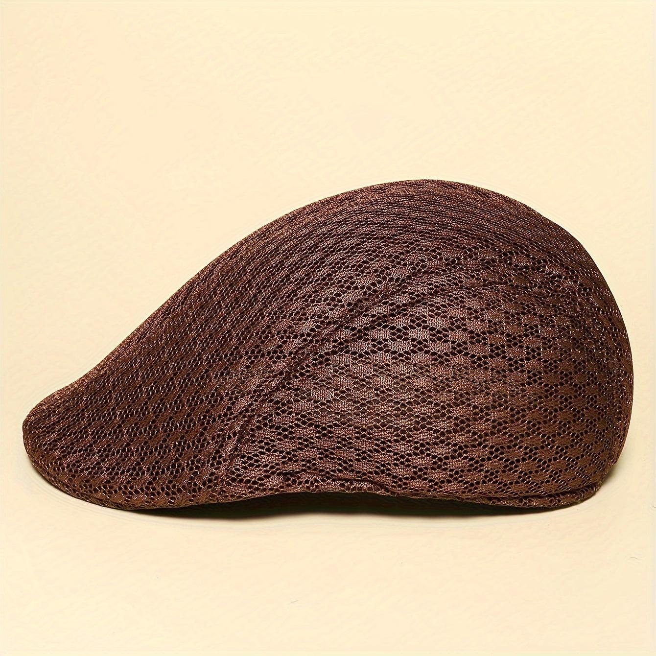 Korean Version of Simple Solid Color Hollow Breathable Mesh Light Plate Forward Hat Outdoor Play All Shade Retro Painter Hat - Buy online at  Vibe In Cart.