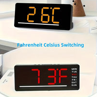 [Dual Alarm Clock] 1PCS Fashionable Large Digital Dual Alarm Clock with Mirror, Weekday Display, Snooze Function, Minimalist Design, USB-Powered Desk Clock for Living Room, Bedroom, Study, Office, Home Decor Art Piece - Buy online at  Vibe In Cart.