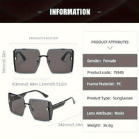 INWEG Trendy Oversized Glasses, Shades for Women, Large Frame Glasses with UV400 Protection for Driving, Beach Activities, And Everyday Fashion, Retro Square Glasses for Women, Trendy Large Frame Glasses - Buy online at  Vibe In Cart.