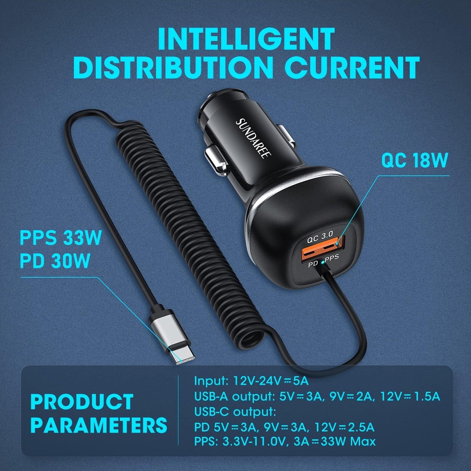 USB C 51W Super Fast Car Charger - Buy online at  Vibe In Cart.