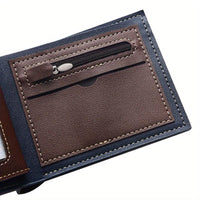 Men's Casual PU Leather Wallet With Card Slots, Zipper Coin Purse, Money Clip Christmas Gift - Buy online at  Vibe In Cart.