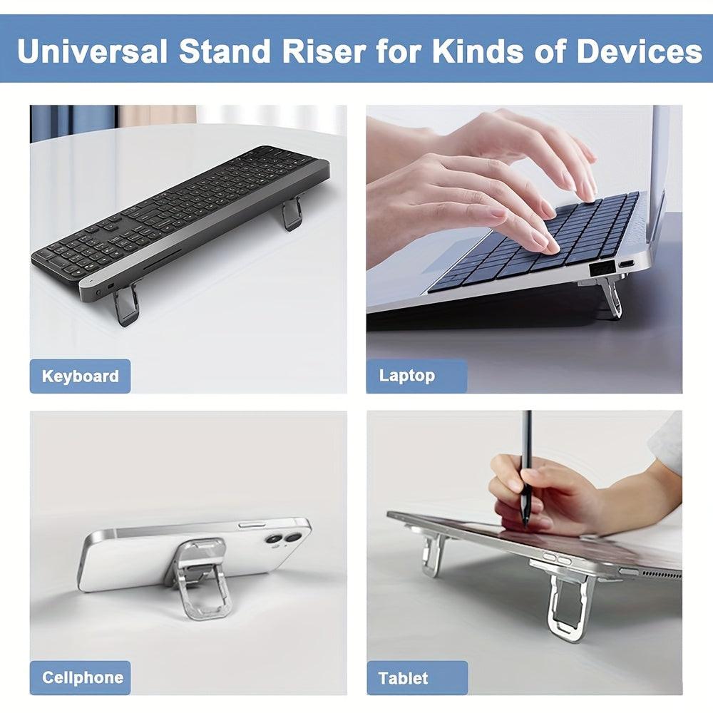 2pcs Portable Foldable Laptop Stand Set - Adjustable Cooling Riser Bracket for Laptops & Tablets, Durable ABS Material, Ergonomic Design with Heat Dissipation, Ideal for Home Office & Travel Use, Laptop Cooling Pad, Tablet Su - Buy online at  Vibe In Cart.