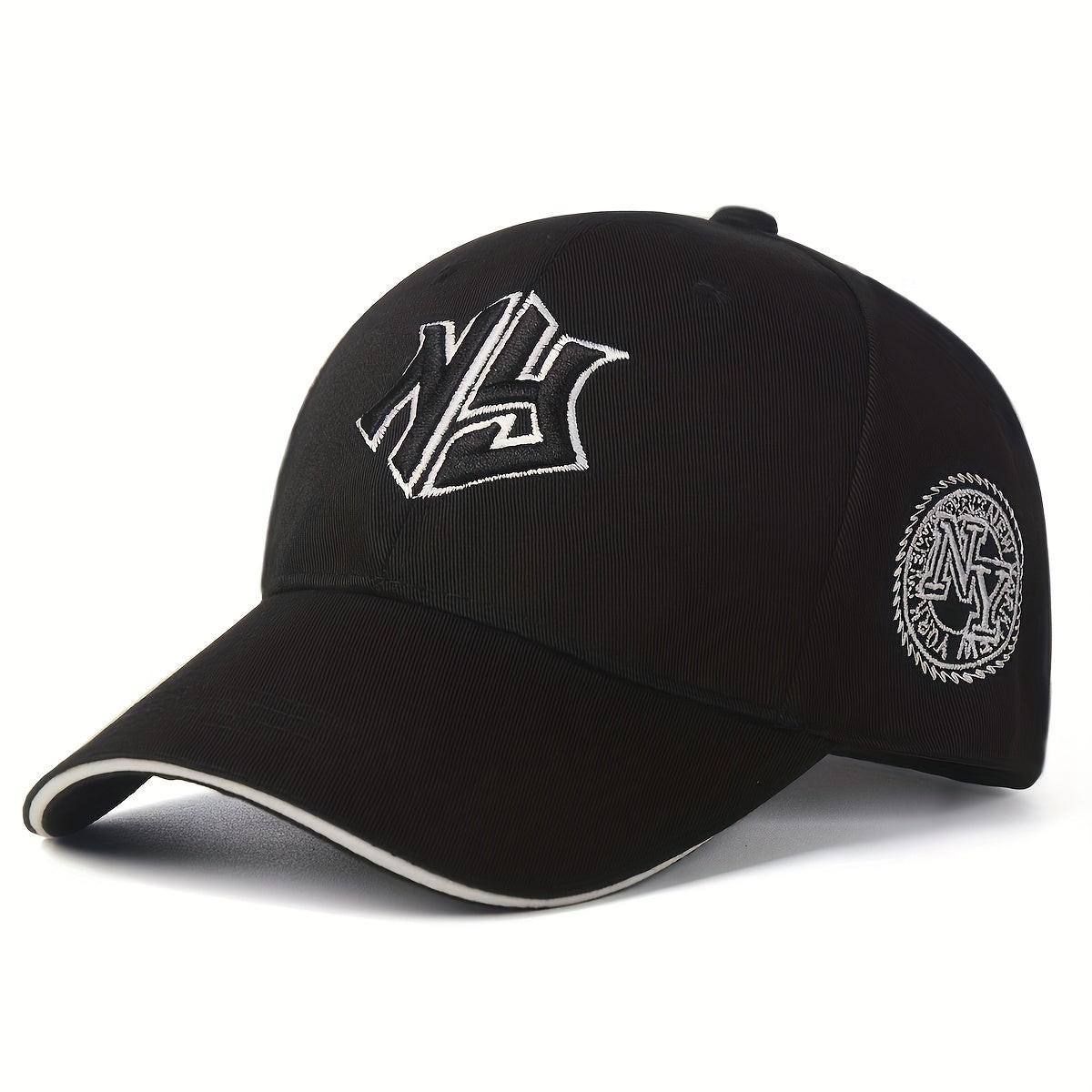 1pc Unisex Baseball Cap with Embroidered NY Logo & Stars - Lightweight Hat, Stretch Fit Adjustable Buckle for Outdoor Fishing, Travel, Shopping - All-Season Sportswear, Adjustable Baseball Cap, Durable Headgear - Buy online at  Vibe In Cart.