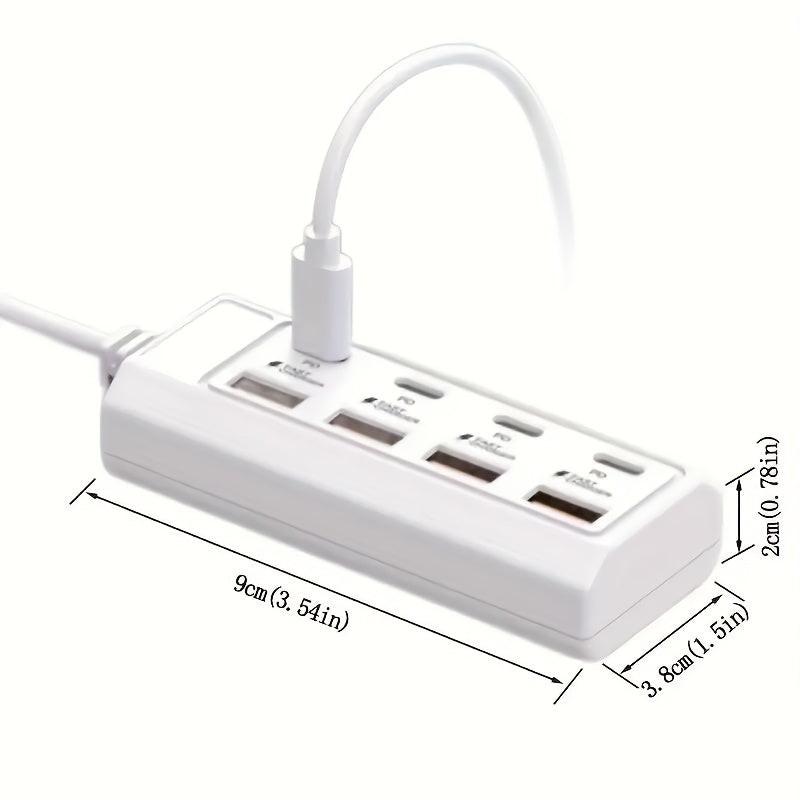 8-Port USB Hub 25W Fast Charging Multi-Interface, 4 USB+4PD Ports, Wide Compatibility for 5V USB Devices, Suitable for Computers, Laptops, Tablets, etc., USB Charging Hub, Laptop Charging Accessory, Compact Charging Station, - Buy online at  Vibe In Cart.