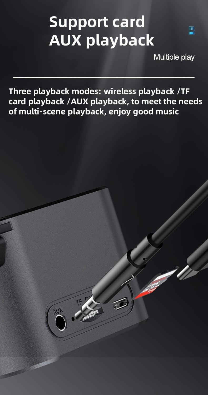 Portable Mini Wireless/FM Radio Speaker with Wireless Microphone, -Mode Mirror/Alarm Clock, Stereo Sound, & Loudspeaker Suitable for, Travel, Parties, Gifts - Buy online at  Vibe In Cart.