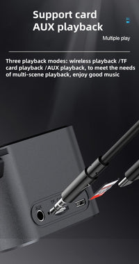 Portable Mini Wireless/FM Radio Speaker with Wireless Microphone, -Mode Mirror/Alarm Clock, Stereo Sound, & Loudspeaker Suitable for, Travel, Parties, Gifts - Buy online at  Vibe In Cart.