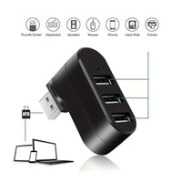 High Quality For Laptop For PC Hub USB Rotate Splitter Mini Adapter 3 Ports - Buy online at  Vibe In Cart.