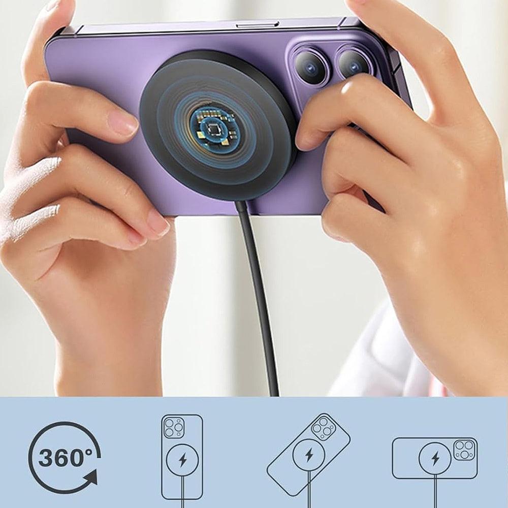 1pc Fast charging Fast-Charging Magnetic Wireless Charger 15W Pad for iPhone 16/15/14/13/12/11, Pro Max/Mini5W Samsung S24/S23/S23/S23 Ultra/S22/S22+/S22 U & for Airpods - Dual Input USB-C/A, Compatible, with Intelligent Over - Buy online at  Vibe In Cart.