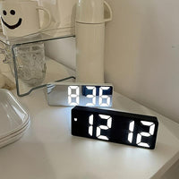 1pc Creative Mirror Digital Alarm Clock | LED Display, Temperature Time Date, USB Plug In, Silent, Portable, Ideal for Home Office Decoration, Perfect Gift for Christmas And Valentine'S Day - Buy online at  Vibe In Cart.