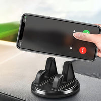 [Rotatable Car Phone Holder] 360-Degree Rotatable Universal ABS Dashboard Holder | Non-Slip Adjustable Car Phone Mount, GPS Navigation Accessory - Suitable for Car Electronics - Buy online at  Vibe In Cart.