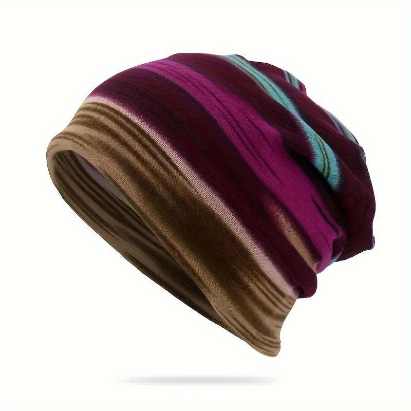 Outdoor Pullover Hat Winter Casual Beanies Hat Stripe Print Skull Cap For Men Women Hip Hop Caps Skating Ski Caps Christmas Gift - Buy online at  Vibe In Cart.