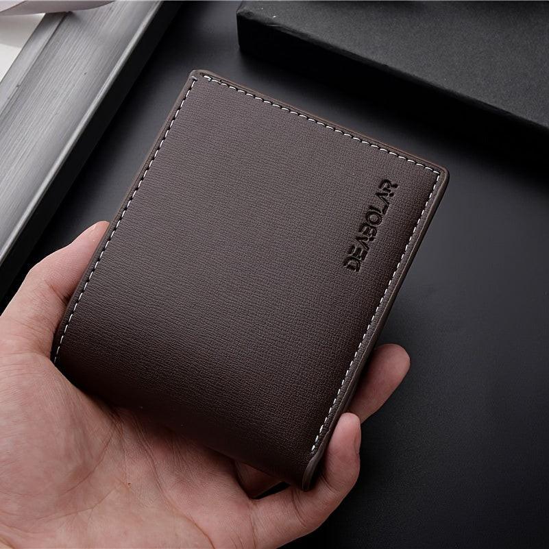Fashion Men'S Soft Faux Leather Wallet Casual Short Youth Purse Christmas Gift - Buy online at  Vibe In Cart.