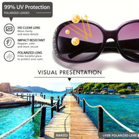 LVIOE Outlets Polarized Fashion Glasses for Women, Rhinestone Wrap Around Fashion Glasses with Protection Lens LS008 - Buy online at  Vibe In Cart.