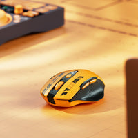 UINEER Yellow Ergonomic Wireless Mouse with 3 Connectivity Modes (BT 4.0/5.0 + USB-A), Rechargeable 18650 Battery, USB-C Charging, Right-Handed Design for Office & Gaming, Office Mouse, Sleek Mouse, Durable Plastic - Buy online at  Vibe In Cart.
