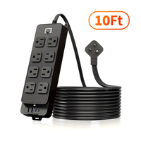 Power Strip with Surge Protection Featuring a 5 Ft/10 Ft Flat Extension Cord, 8 AC Outlets, And 4 USB Ports (2 USB A And 2 USB C), Designed As a Compact Charging Station for Desks, Suitable for Home, Dorm, Office, And Travel - Buy online at  Vibe In Cart.