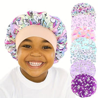 Unicorn Cartoon Printed Children's Satin Sleep Cap Baby Hair Care Cap - Buy online at  Vibe In Cart.