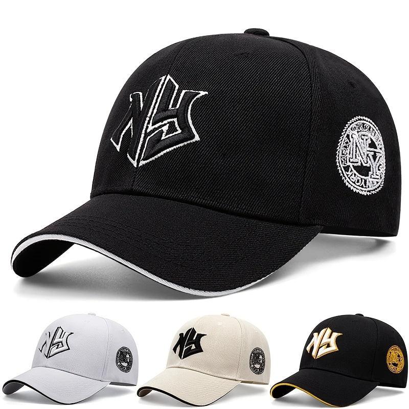 1pc Unisex Baseball Cap with Embroidered NY Logo & Stars - Lightweight Hat, Stretch Fit Adjustable Buckle for Outdoor Fishing, Travel, Shopping - All-Season Sportswear, Adjustable Baseball Cap, Durable Headgear - Buy online at  Vibe In Cart.