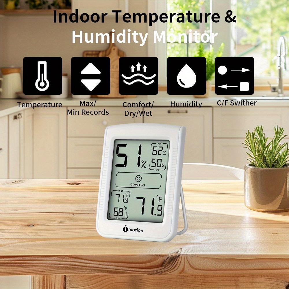 Digital Hygrometer Thermometer with Alarm - Indoor Temperature & Humidity Monitor, - Display, Compact for home,, Office, Greenhouse, Baby Room - Thermometer Hygrometer with Alert System - Buy online at  Vibe In Cart.
