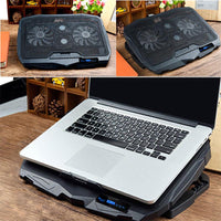 [Portable Laptop Cooling] 4 Fans Portable Laptop Cooling Stand | Dual USB Ports, Adjustable Speed Control, 5V USB-Powered Notebook Holder for Office or Home Use, Fast Heat Dissipation, Laptop Cooling Pad - Buy online at  Vibe In Cart.