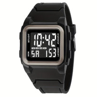 Stylish Square Large Screen Sports Electronic Watch, Night Light Wrist Watch, Suitable For Boys And Girls, Birthday Gift - Buy online at  Vibe In Cart.
