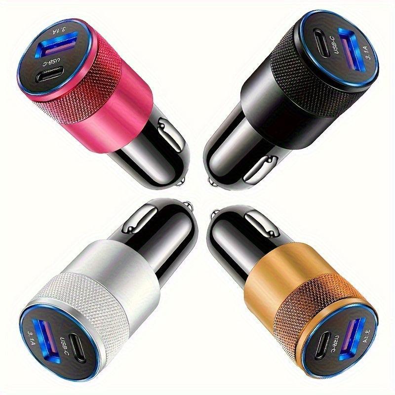 USB Car Charger PD Fast Charging Car Phone Charger with LED Ambient Light Compatible with for iphone, Android, Xiaomi, etc - Buy online at  Vibe In Cart.