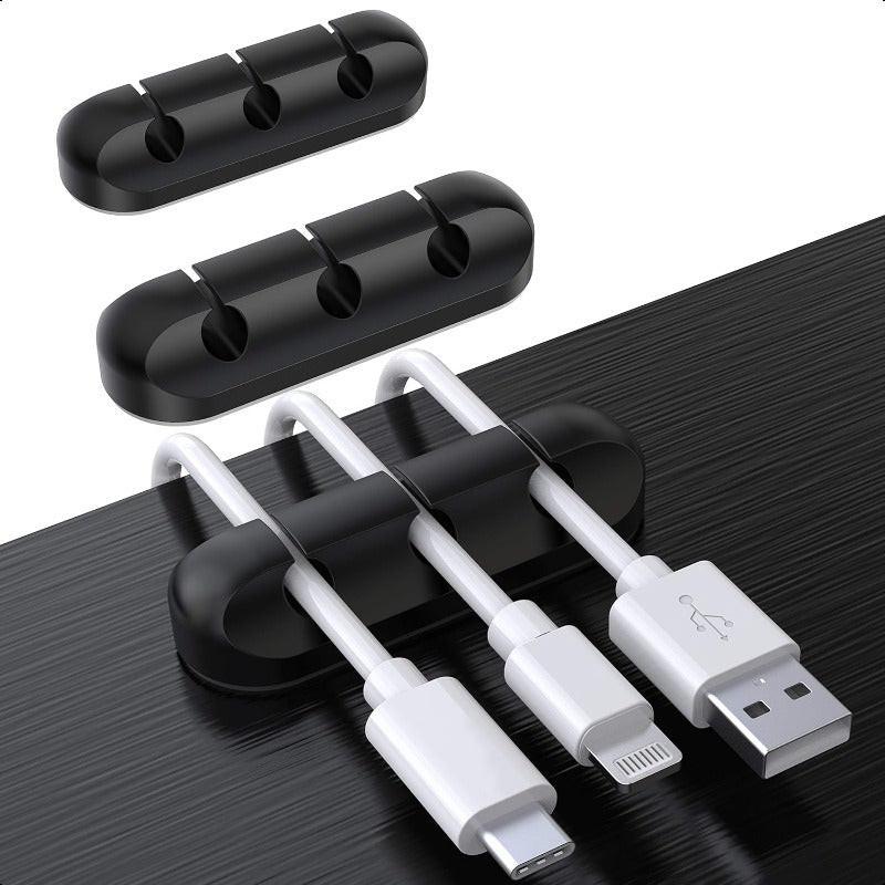 3pcs Self-Adhesive Cable Holder Clips - Black Plastic Cord Organizer for Desktop, USB Charging Cables, Power Cords, and More - Perfect for Home or Office Use, Cord Holder - Buy online at  Vibe In Cart.