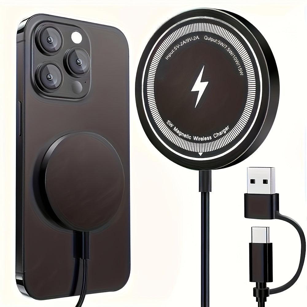 1pc Fast charging Fast-Charging Magnetic Wireless Charger 15W Pad for iPhone 16/15/14/13/12/11, Pro Max/Mini5W Samsung S24/S23/S23/S23 Ultra/S22/S22+/S22 U & for Airpods - Dual Input USB-C/A, Compatible, with Intelligent Over - Buy online at  Vibe In Cart.