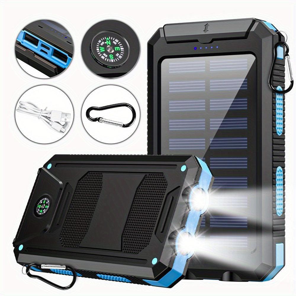 Portable Solar Power Bank 39800 mAh Dual USB Ports
