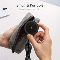 15W Max Fast Charging Magnetic Wireless Charger, Portable Travel Charging Pad With USB-C, Compatible For IPhone 17/17 Air/16/15/14/13/12/11/X/Pro Max/Pro/Plus, For Airpods 4 3 2 Pro Series And Multiple Devices - Buy online at  Vibe In Cart.