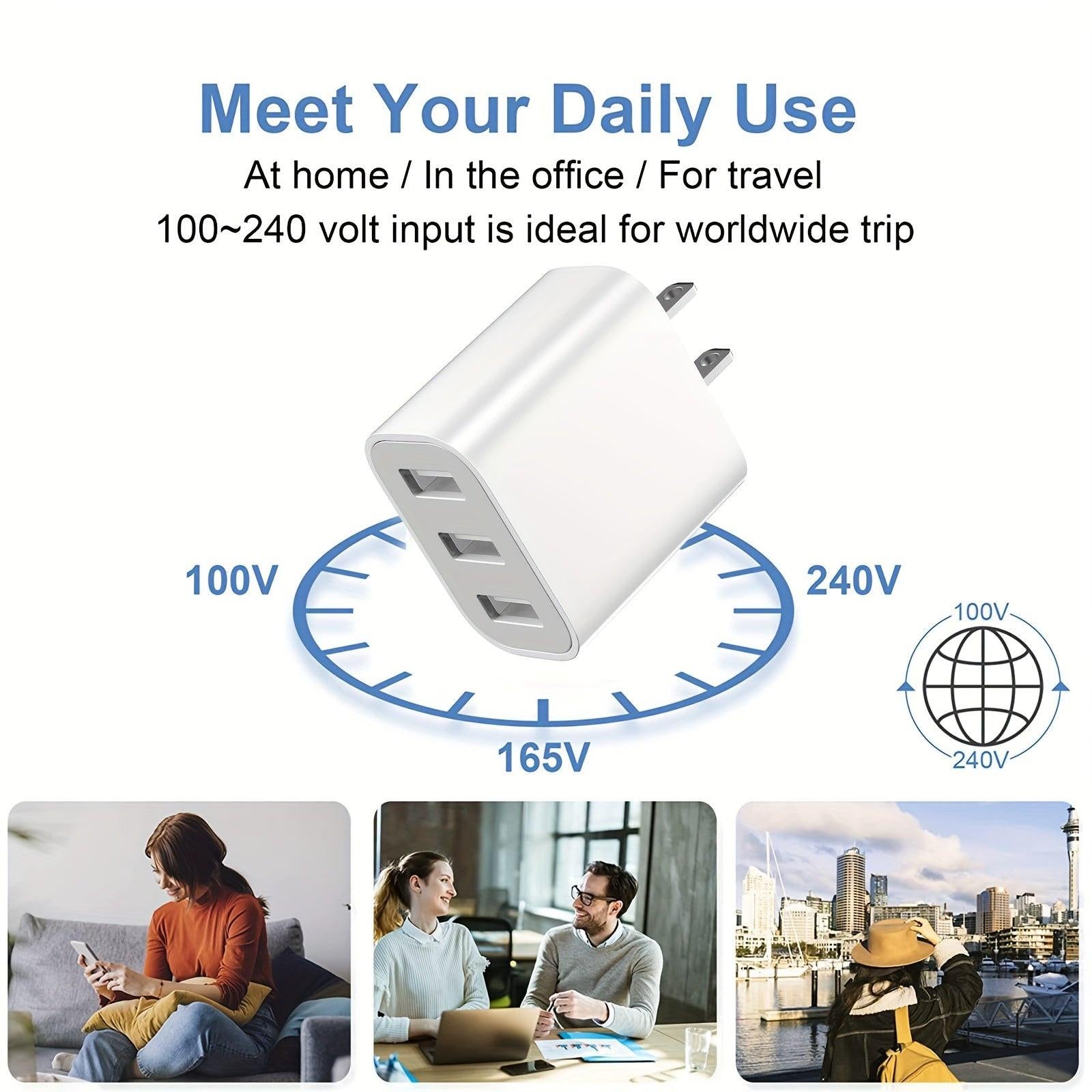 [3PCS Fast USB Charger] 3PCS Fast Charging USB Wall Charger Adapter Plug Cube | Quick Charge for iPhone 14 13 12 11 Pro Max 10 SE X XS 8 Plus | Power Block Charging Box Brick - Buy online at  Vibe In Cart.