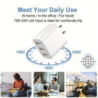 [3PCS Fast USB Charger] 3PCS Fast Charging USB Wall Charger Adapter Plug Cube | Quick Charge for iPhone 14 13 12 11 Pro Max 10 SE X XS 8 Plus | Power Block Charging Box Brick - Buy online at  Vibe In Cart.