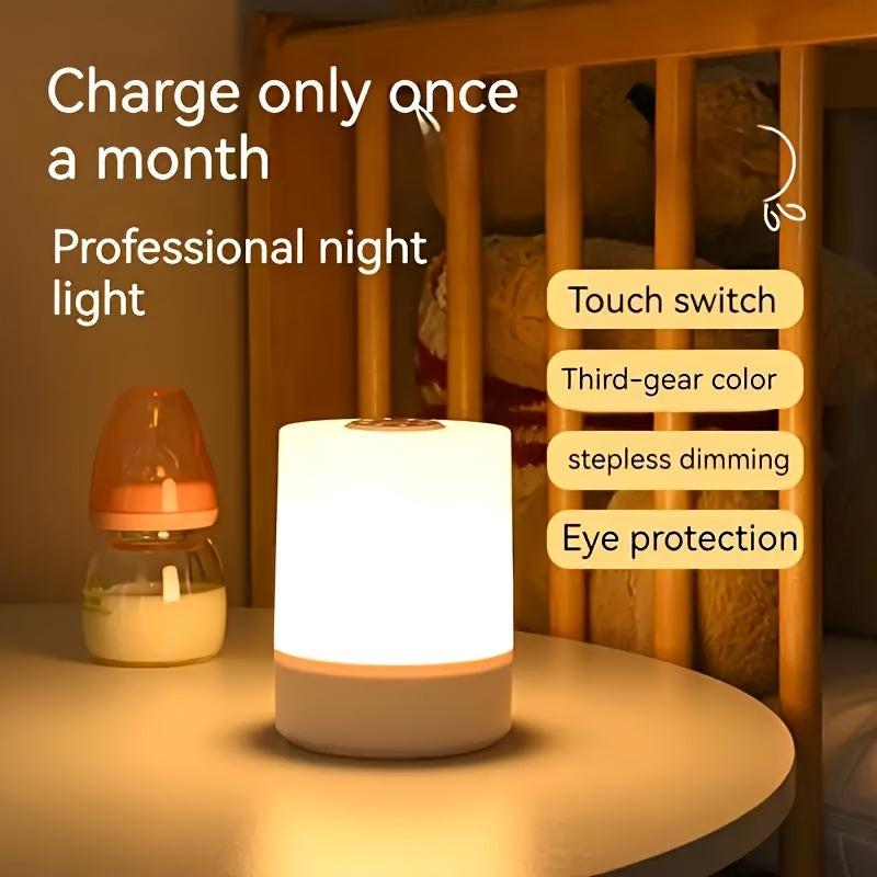2025 Best-Selling Recommended Touch Bedside Lamp, Dimmable Desk Lamp, Three-Color Temperature White LED Light, USB Rechargeable, Portable Touch Night Light, Mini Night Light, Valentine's Day Gift, Bedroom Living Room Desk Dec - Buy online at  Vibe In Cart.