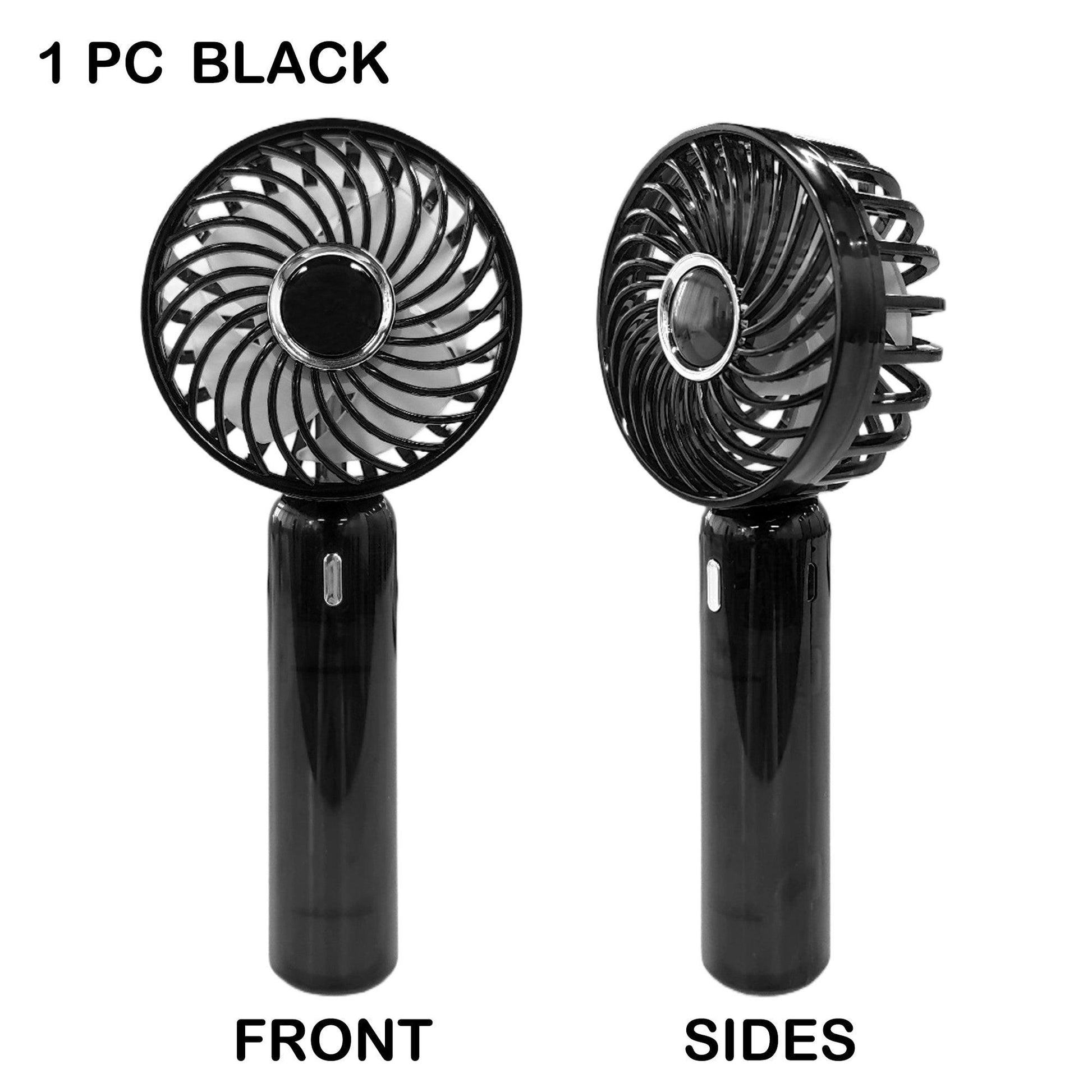 [USB Rechargeable] USB Rechargeable Mini Fan | 3-Speed Adjustable | Portable Handheld Fan | Indoor/Outdoor Travel | For Men & Women | Black | White - Buy online at  Vibe In Cart.