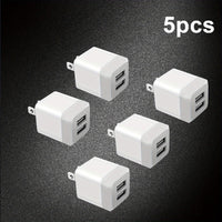 USB Wall Charger, Dual Port Quick Charger Plug Cube for iPhone 15 14 13 12 11 Pro Max 10 SE X 8 7 Plus Power Block Fast Charging Box Brick - Buy online at  Vibe In Cart.