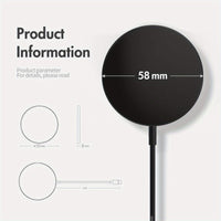 15W Max Fast Charging Magnetic Wireless Charger, Portable Travel Charging Pad With USB-C, Compatible For IPhone 17/17 Air/16/15/14/13/12/11/X/Pro Max/Pro/Plus, For Airpods 4 3 2 Pro Series And Multiple Devices - Buy online at  Vibe In Cart.