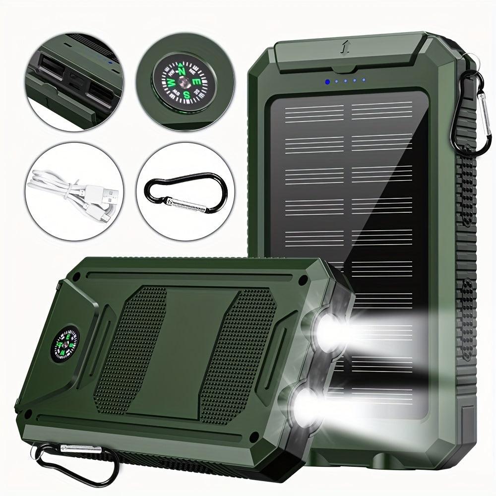 Portable Solar Power Bank 39800 mAh Dual USB Ports