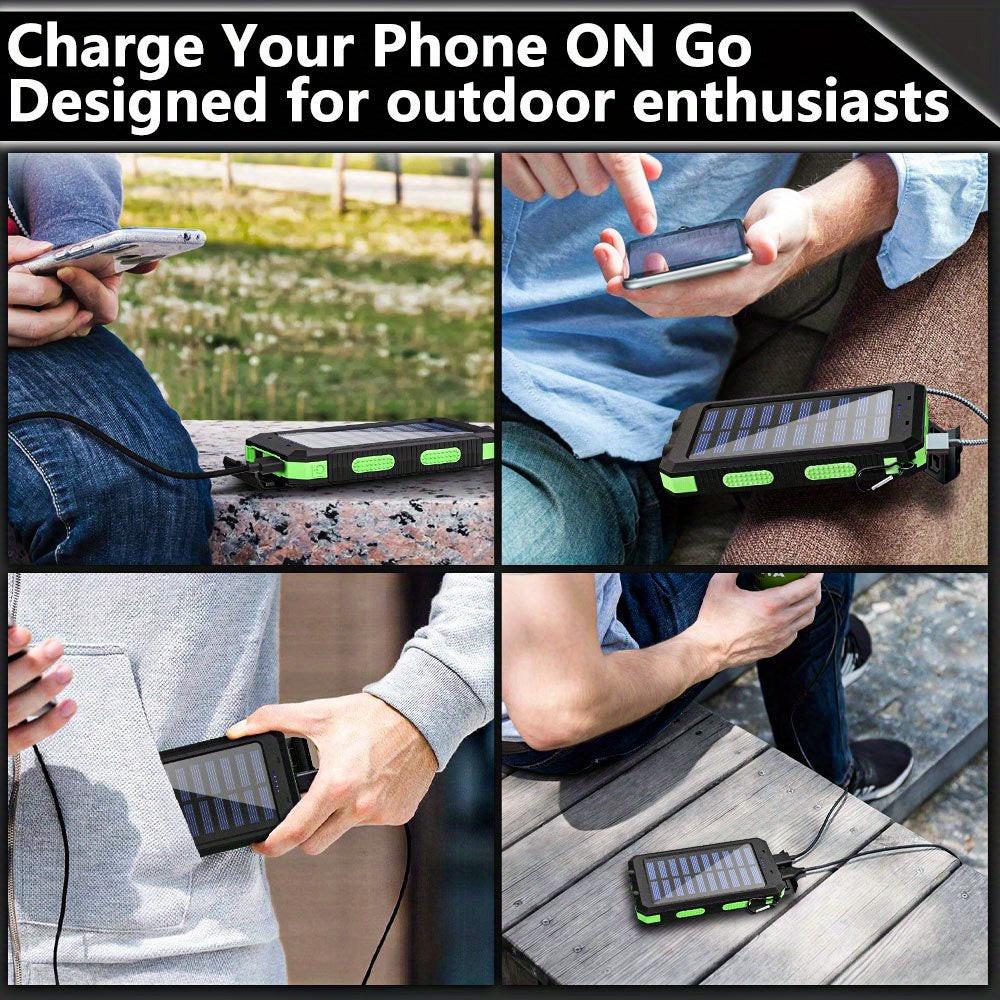 Solar Charger-40000mAh Solar Charger Power Bank -Portable Solar Phone Battery Panel Charger, QC3.0 Dual USB Port Battery Pack Charger Portable For All Cell Phones & Electronic Devices- Long Lasting, Travel Camping, LED Flashl - Buy online at  Vibe In Cart.