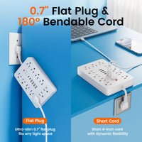 1pc Multi-Functional Surge Protection Power Strip With USB Port - 11 AC Outlets With 4 USB-A Ports And 2 Type-C Ports And Short Cord/5 FT/10 FT Extension Cord - For Office, Study, Home, And School Use - Power Socket With Over - Buy online at  Vibe In Cart.